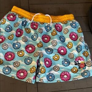 Baseball Lifestyle 101 Vibrant Donut Print Kids Shorts